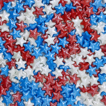 10Mm Red & Blue & White Sprinkles Edible Stars Cake Decorating Stars Cake Decorations Cupcake Toppers Cookie Decorating Perfect