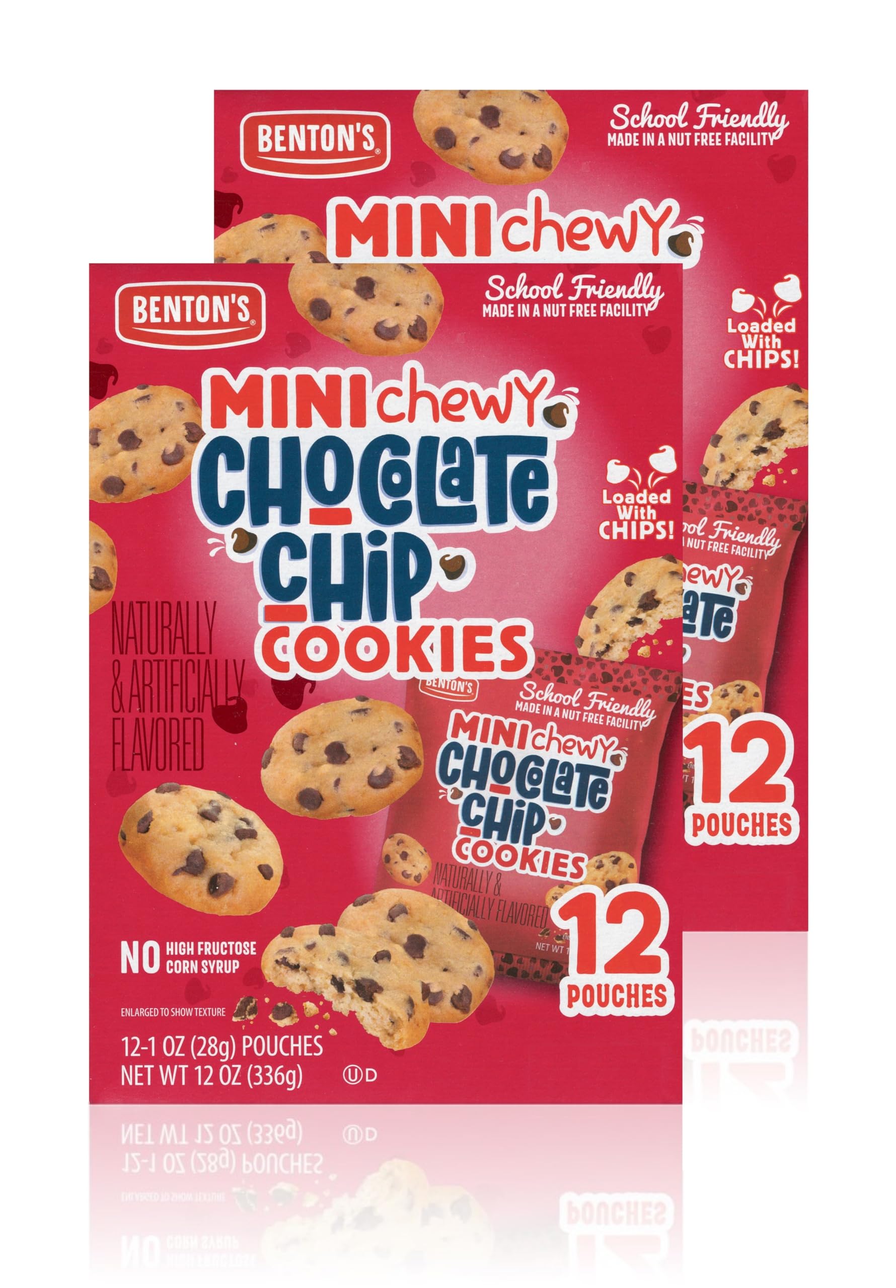 Bentons Mini Cookie Snack Packs (2 Boxes, Chewy Chocolate Chip ...