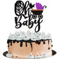 1 Pcs Halloween Oh Baby Cake Topper Glitter Spider Web Cat Carriage Baby Shower Cake Pick Little Boo Halloween Cake Decoration F