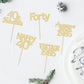 Gyufise 30Pcs Gold Glitter 40Th Birthday Cupcake Toppers Vintage 1983 Awesome Since 1983 40 Fabulous Cupcake Picks 40Th Birthday