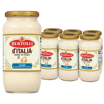 Bertolli DItalia Alfredo Sauce  Pasta Sauce Made In Italy With Fresh Cream And Aged Italian Cheeses  16.9 Oz (Pack Of 6)