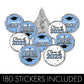 Powder Blue Graduation Party Stickers For Kisses Candy, Chocolate Drops, 2025 Grad Party Favors - 180 Count
