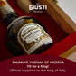 Giusti Aged Balsamic Vinegar of Modena DOP, 25 Years, 3.4 fl oz, Black, Includes Wooden Box & Personalized Plate