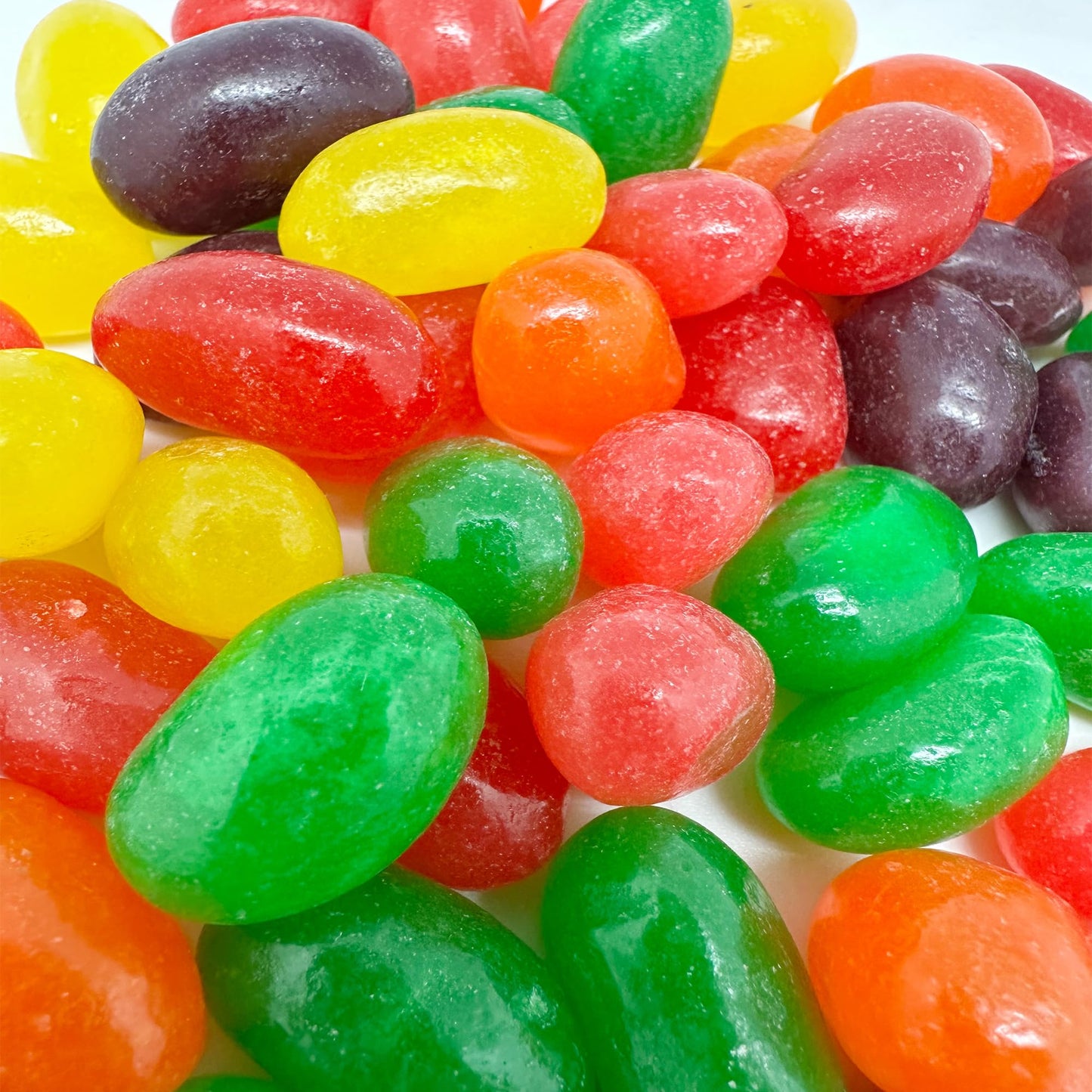 Fruit Flavored Jumbo Jelly Beans - 1 Lb Resealable Stand Up Candy Bag (Approx. 85 Pieces) - Strawberry, Lime, Grape, Lemon, Oran