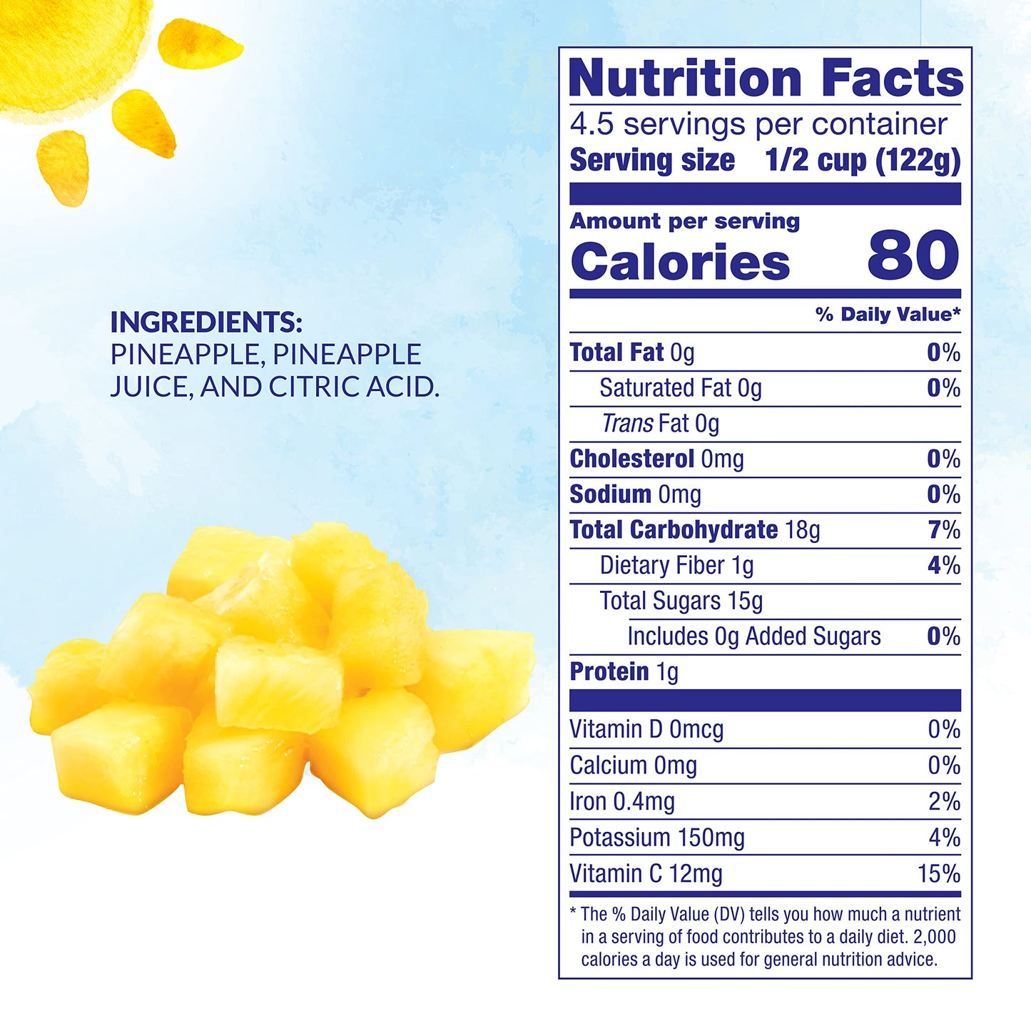 Dole Canned Fruit, Crushed Pineapple In 100% Pineapple Juice, Gluten Free, Pantry Staples, 20 Oz, 12 Count, Packaging May Vary