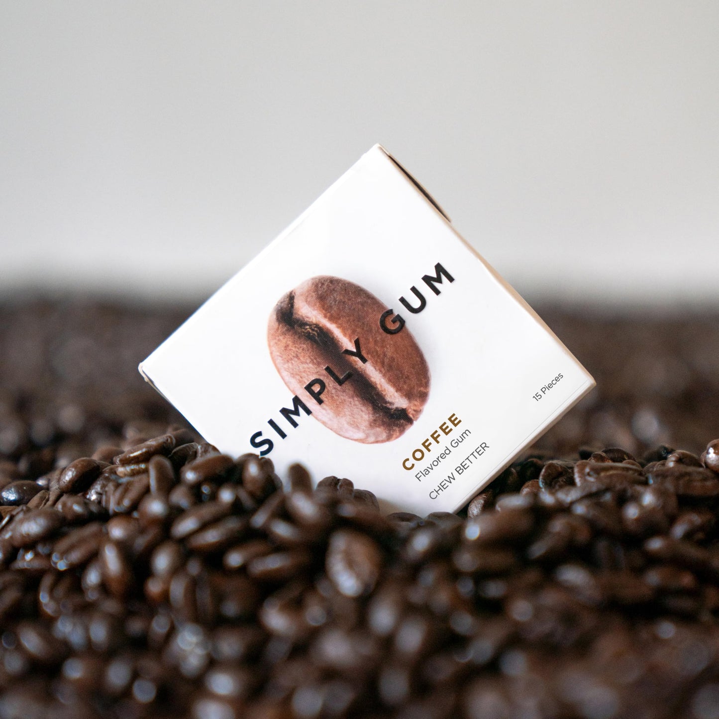 Simply Gum | Coffee | Plant- Based Chewing Gum | Pack Of Six (90 Pieces Total) | Synthetic Plastic Free + Aspartame Free + Non Gmo