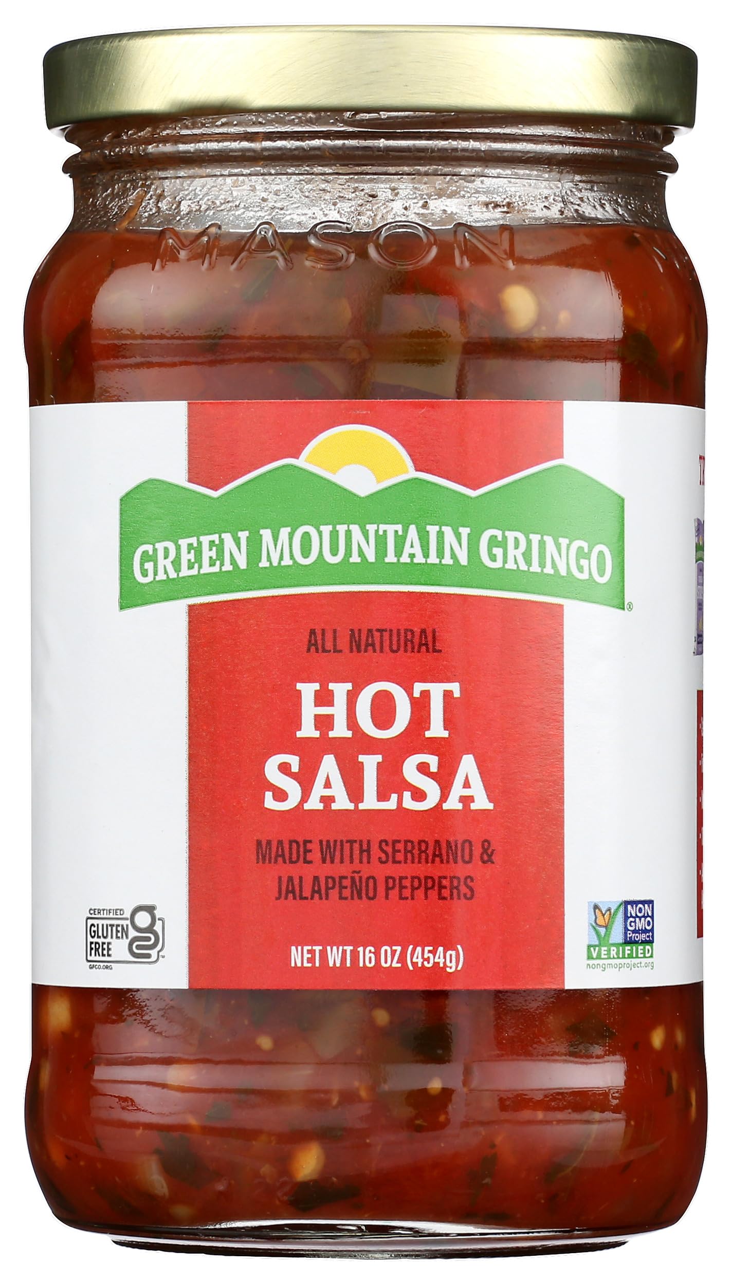 Green Mountain Gringo, Salsa, Hot, 16 oz