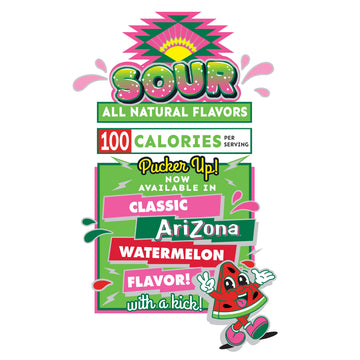 Arizona Fruit Snacks, Sour Watermelon - New - 5 Ounce Bags (Pack Of 12) - Gluten Free - Gummy Chews