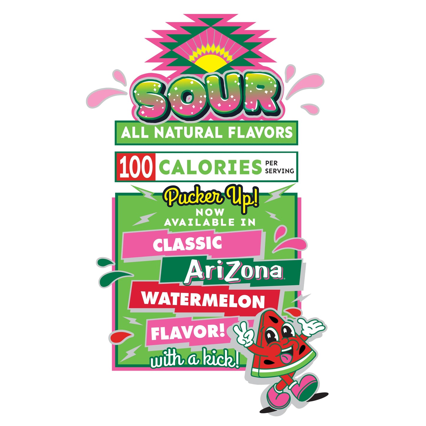Arizona Fruit Snacks, Sour Watermelon - New - 5 Ounce Bags (Pack Of 12) - Gluten Free - Gummy Chews