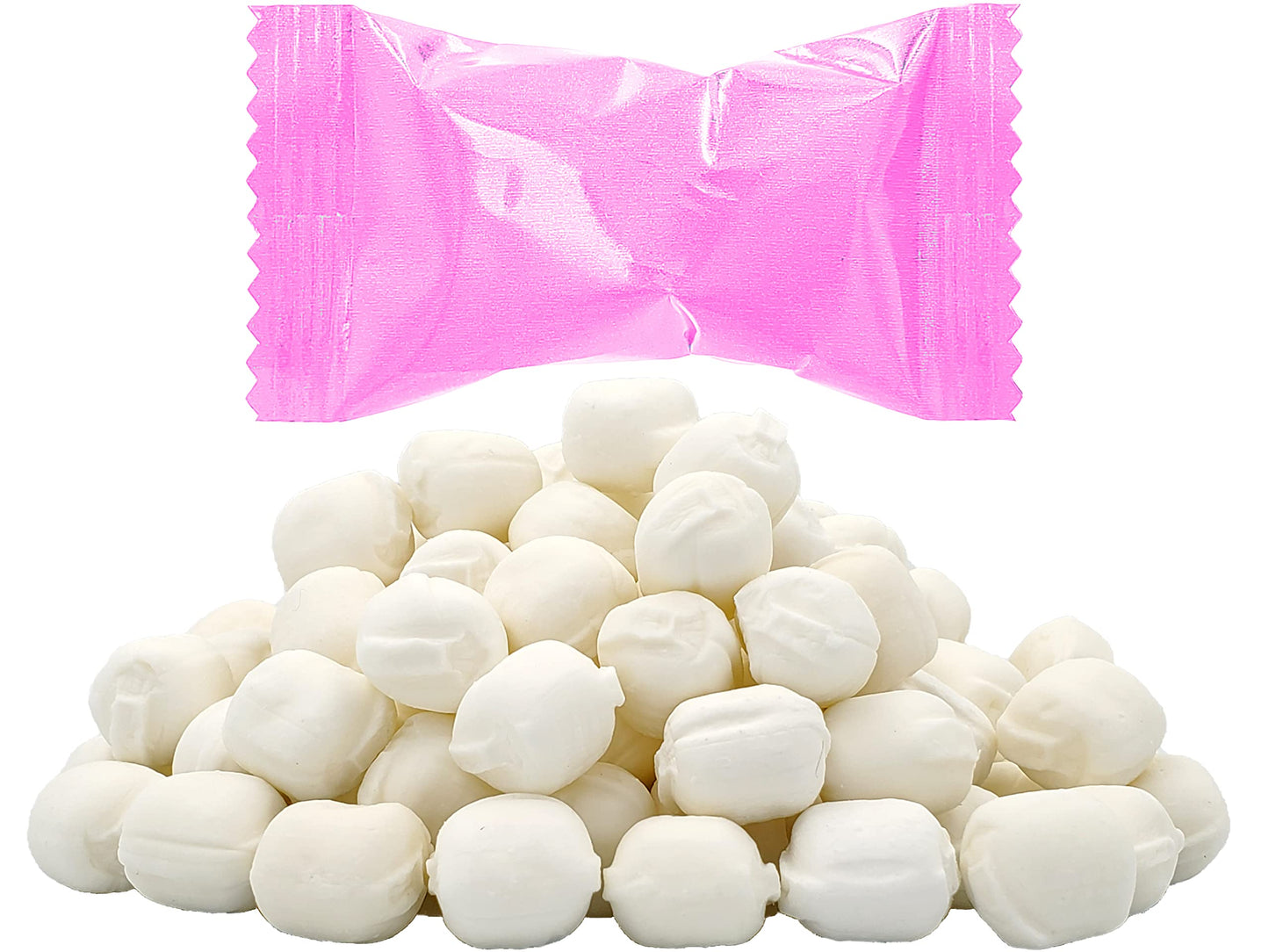 Fruidles Buttermints, Fat-Free Mint Candies, Individually Wrapped, 110 Pieces, Bright Pink