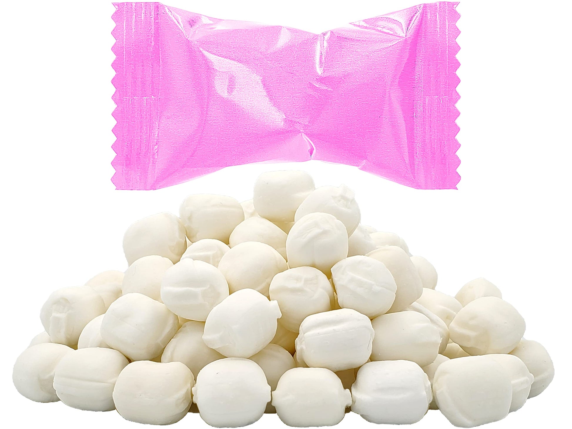 Fruidles Buttermints, Fat-Free Mint Candies, Individually Wrapped, 110 Pieces, Bright Pink