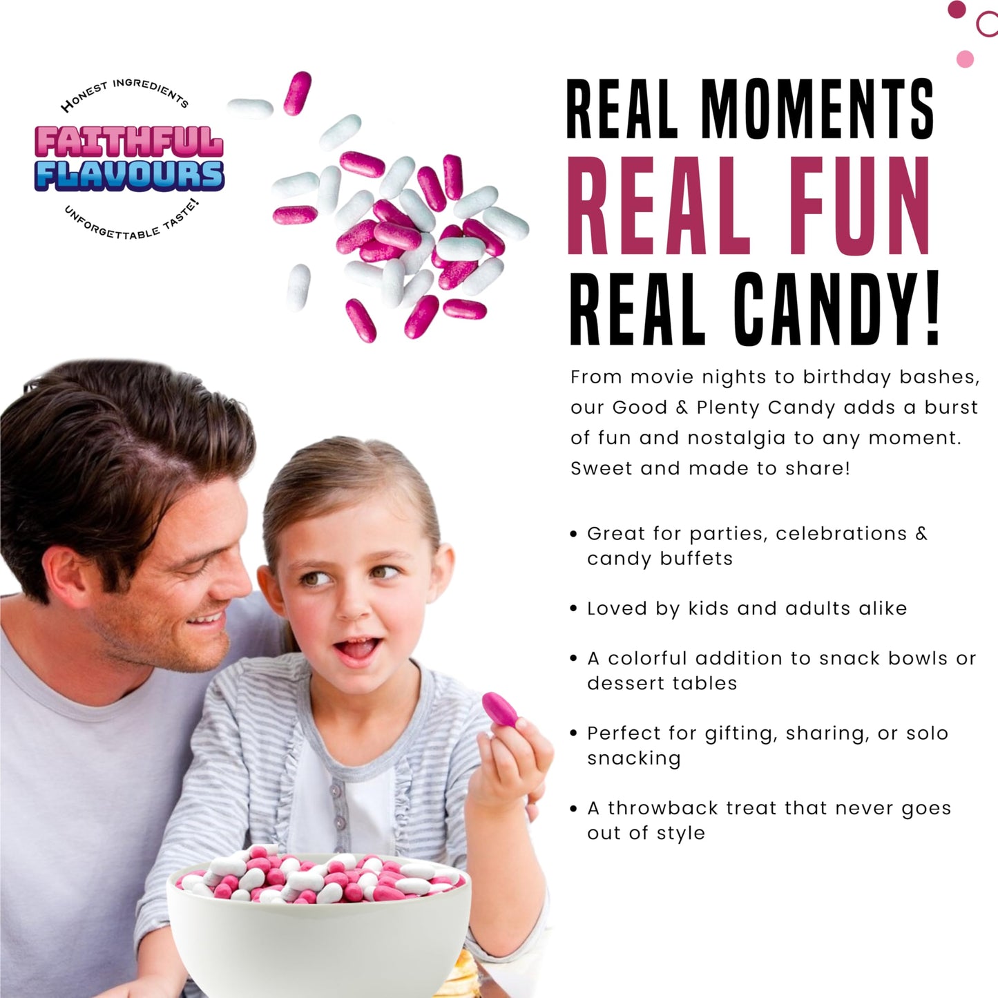 Good & Plenty Candy, Nibs Licorice, Gumball Machine Refills, Licorice Candy Assortment- 2Lb Bulk Approx (750 Pieces)