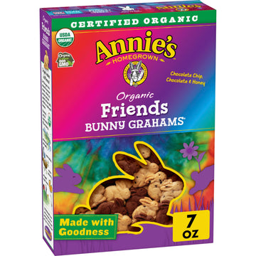 Annie 'S Organic Friends Bunny Grahams Snacks, 7 Oz (Pack Of 6)