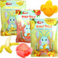 Sarah's Candy Factory 3 Variety Peelable Gummy Candy, Mango, Peach, and Banana Flavors 1 Oz (18 Pack) Single Serve Snack Packs, 