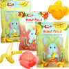 Sarah's Candy Factory 3 Variety Peelable Gummy Candy, Mango, Peach, and Banana Flavors 1 Oz (18 Pack) Single Serve Snack Packs, 