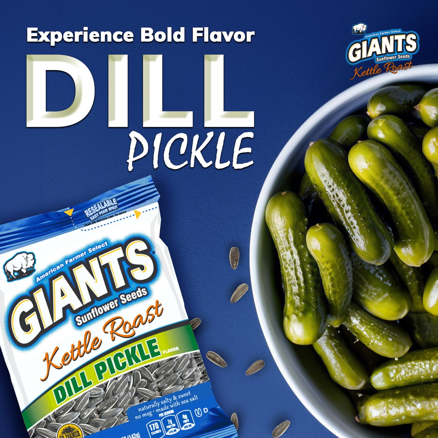 Sweet Dill Pickle Kettle Roast Flavored Sunflower Seeds