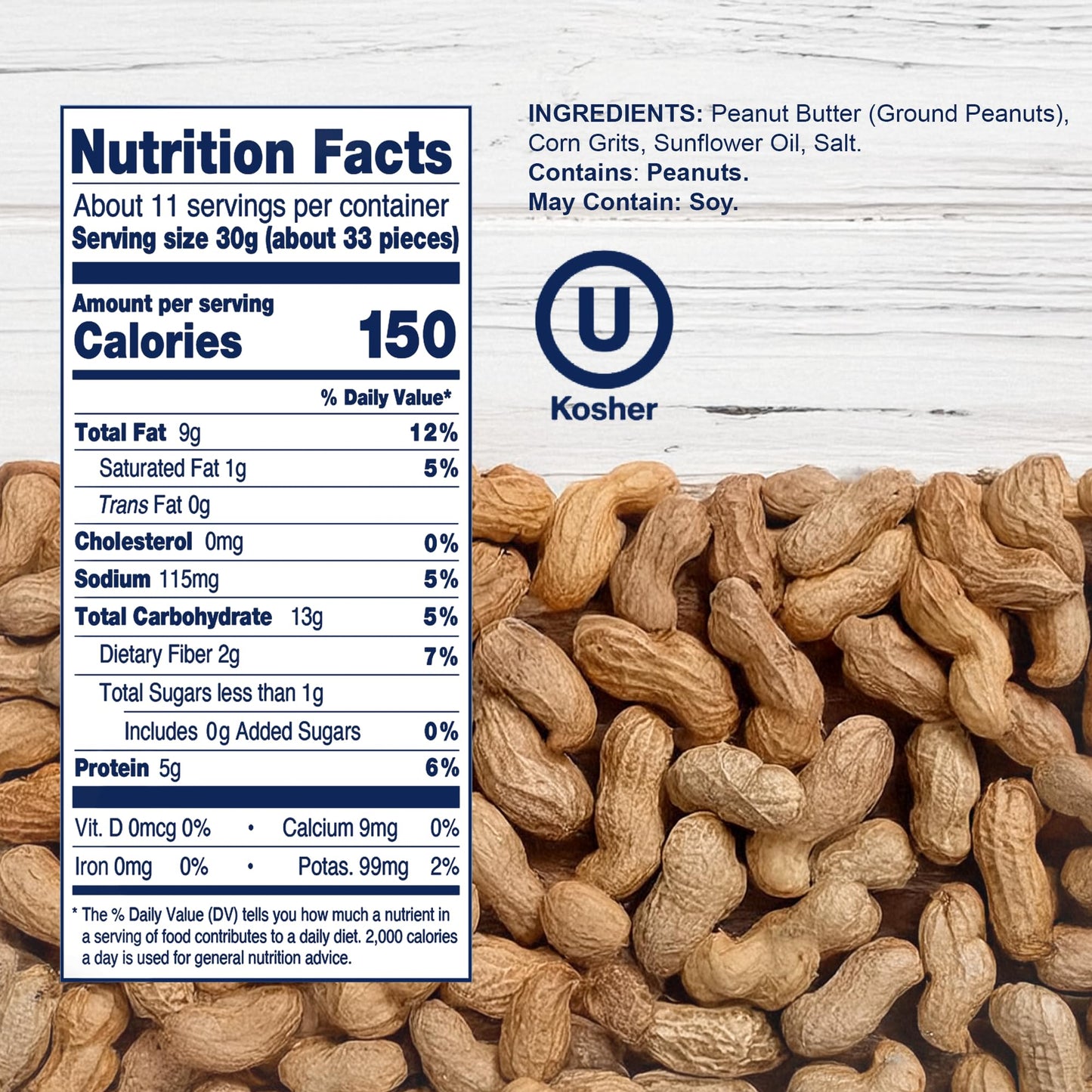 Osem Bamba Peanut Butter Puffs - Peanut Butter Crunch Puffs  Vegan PB Snack for Babies and Toddlers  Grain Free Protein Snack  No Sugar - 12 oz Bag (Pack of 2)