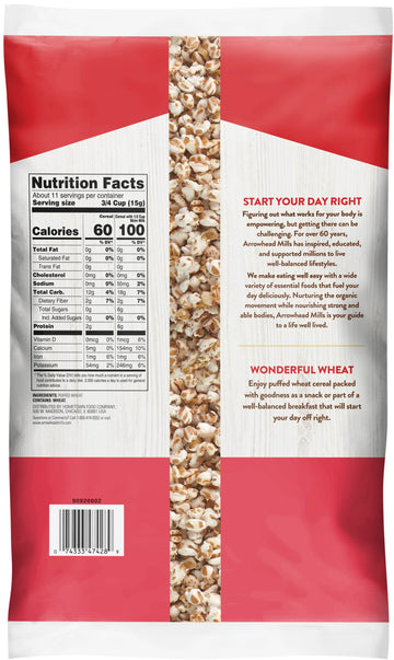 Arrowhead Mills Puffed Wheat Cereal, 6 Oz