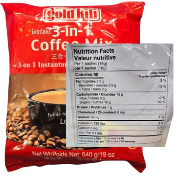 Gold Kili Rich Coffee Mix 3 In 1, 30 -Count