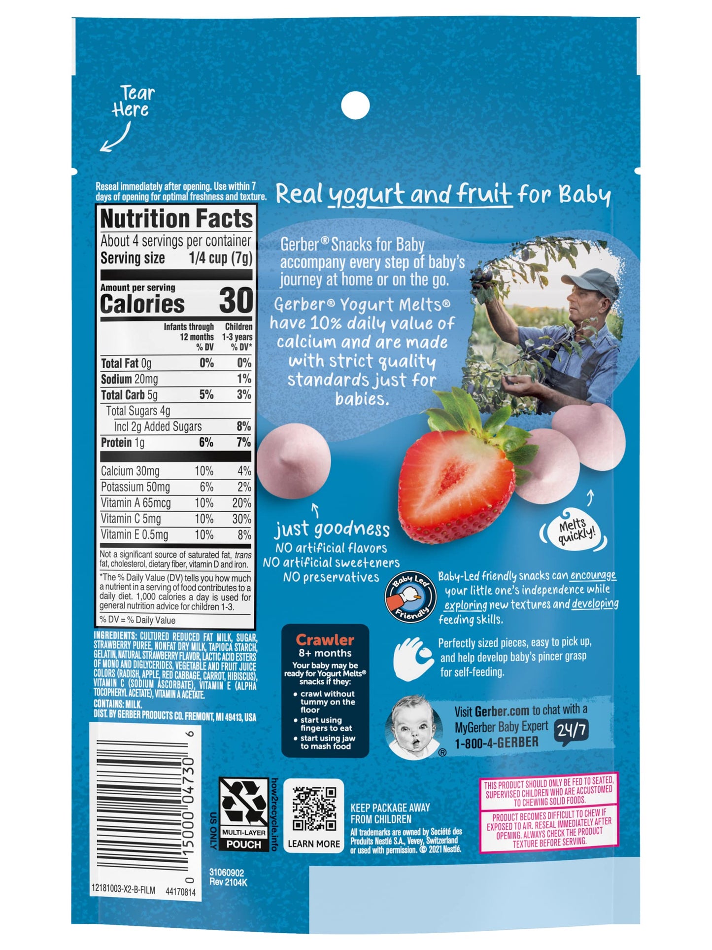 Gerber Yogurt Melts Strawberry (Pack Of 2)