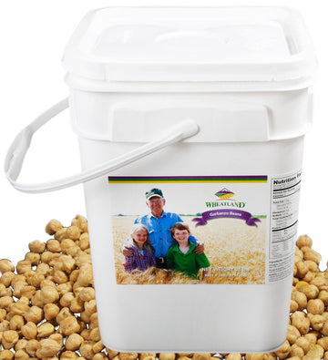 Wheatland Garbanzo Beans Chickpeas  20 lb Bucket, Mylar, Oxy-Pack  Emergence Food Storage  Idaho Grown  Non-GMO  Lab Tested  Spr