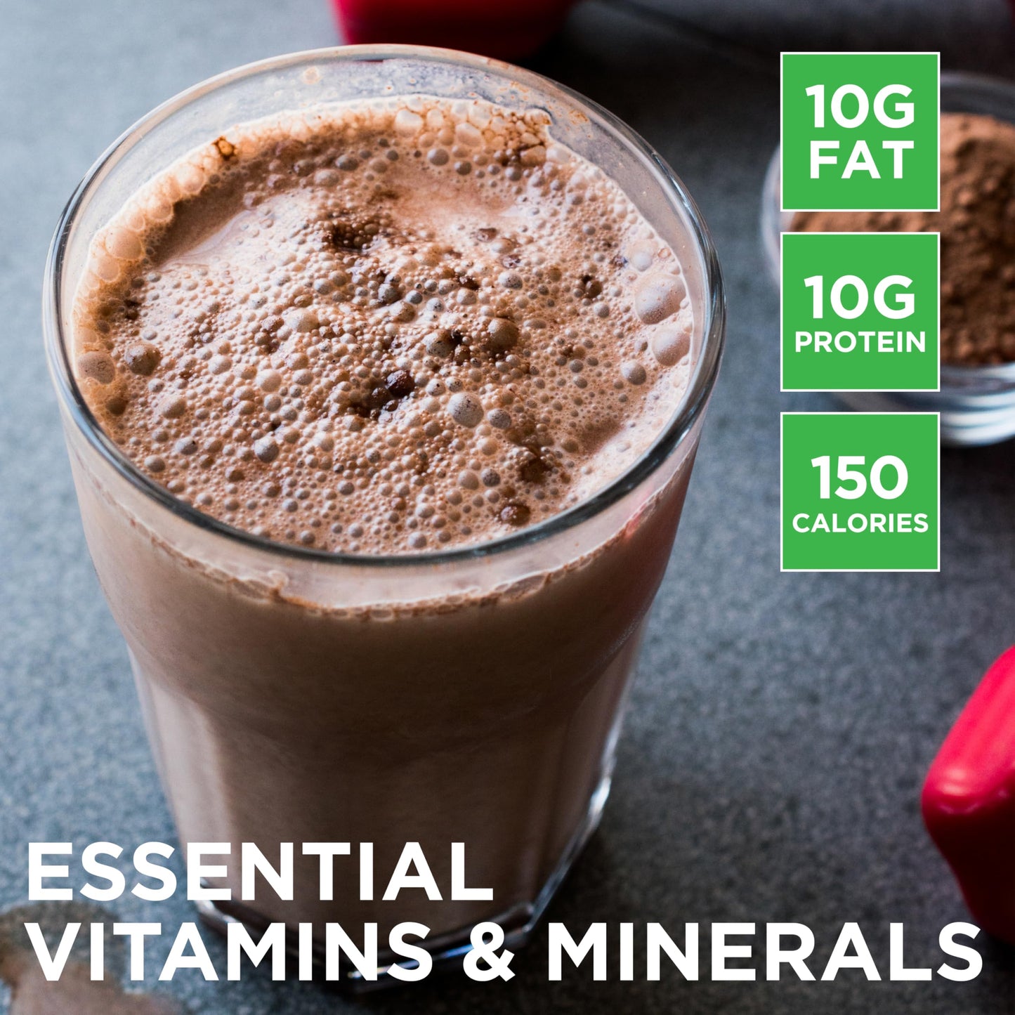KETO SCIENCE Keto Meal Shake, Plant Based Protein, Chocolate Cream, 15.2 Ounce, Complete Meal Replacement, 14 Servings