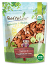 Food to Live Organic Dry Roasted Almonds and Cashews Mix, 2 Pounds - Unsalted Oven Roasted Nuts, Non-GMO, Protein Rich Trail Mix