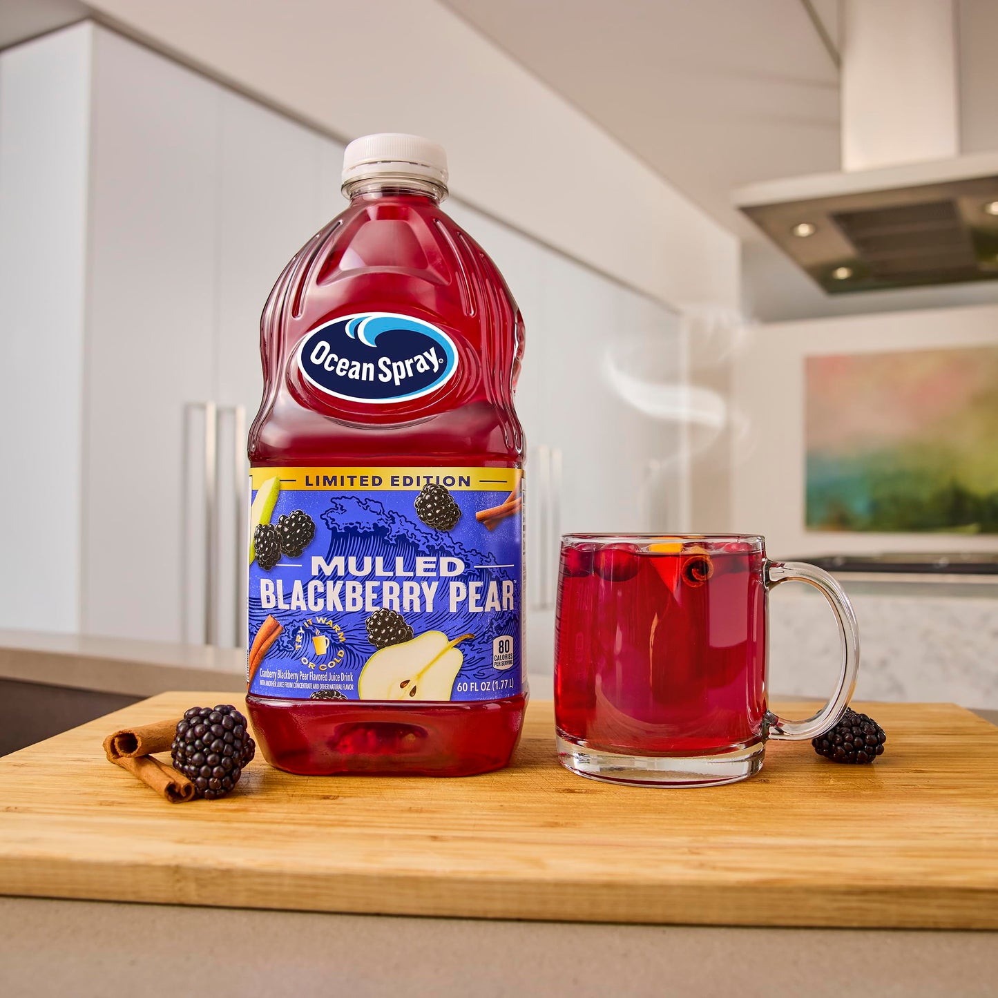 Ocean Spray Mulled Blackberry Pear Juice Drink, 60 Fl Oz - Refreshing Flavor, Perfect for Any Occasion, Pack of 1