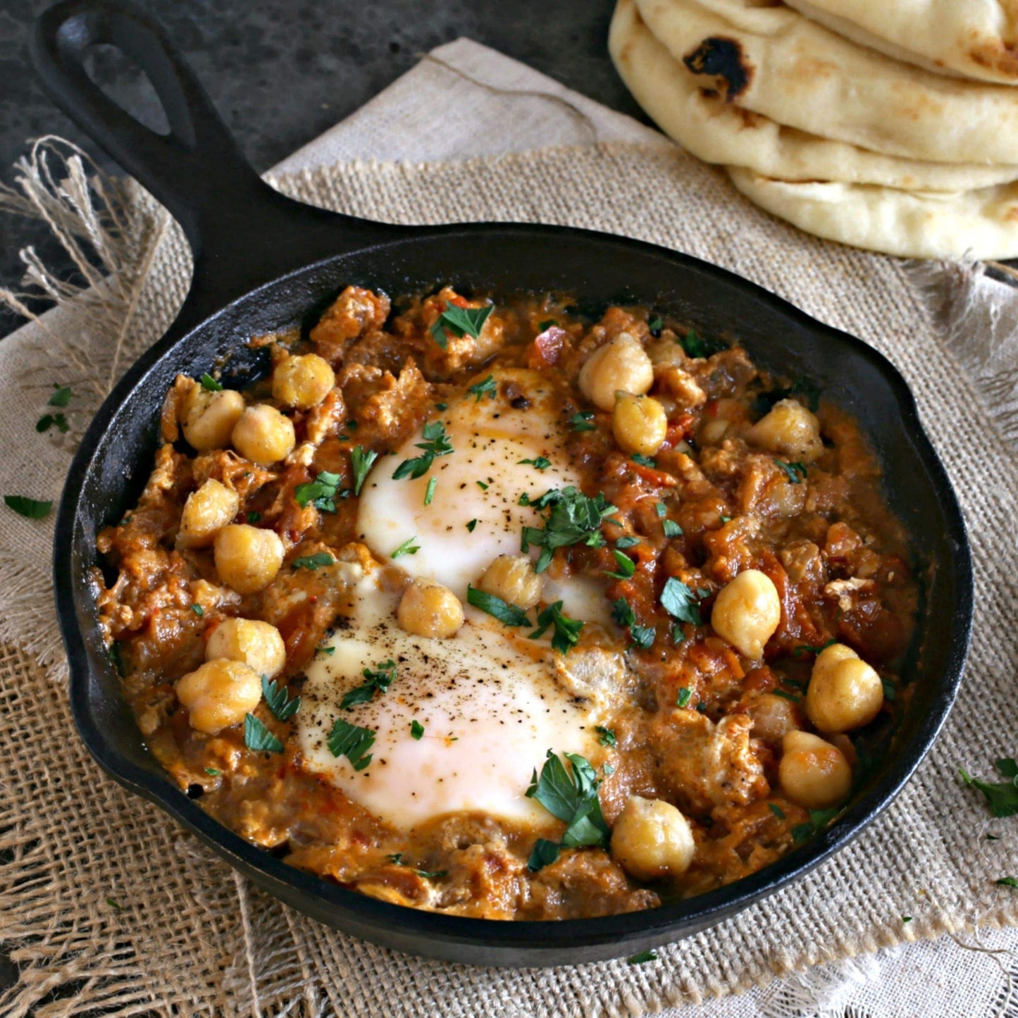 Wild Garden Ready-To-Go Gourmet Tunisian Shakshouka Marinade Simmer Sauce, 100% All Natural, No Additives, No Preservatives, Per