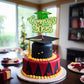 Gyufise 1Pcs Congrats 2025 Cake Topper Glitter Diploma Grad Cap Cake Pick Class Of 2025 Graduation Cake Decoration For 2025 Graduation Theme Party Decorations Supplies Green Gold