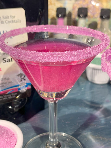 Snowy River Pink Cocktail Salt - 8oz Kosher Beverage Rimmer, Naturally Colored Margarita Rimming Salt