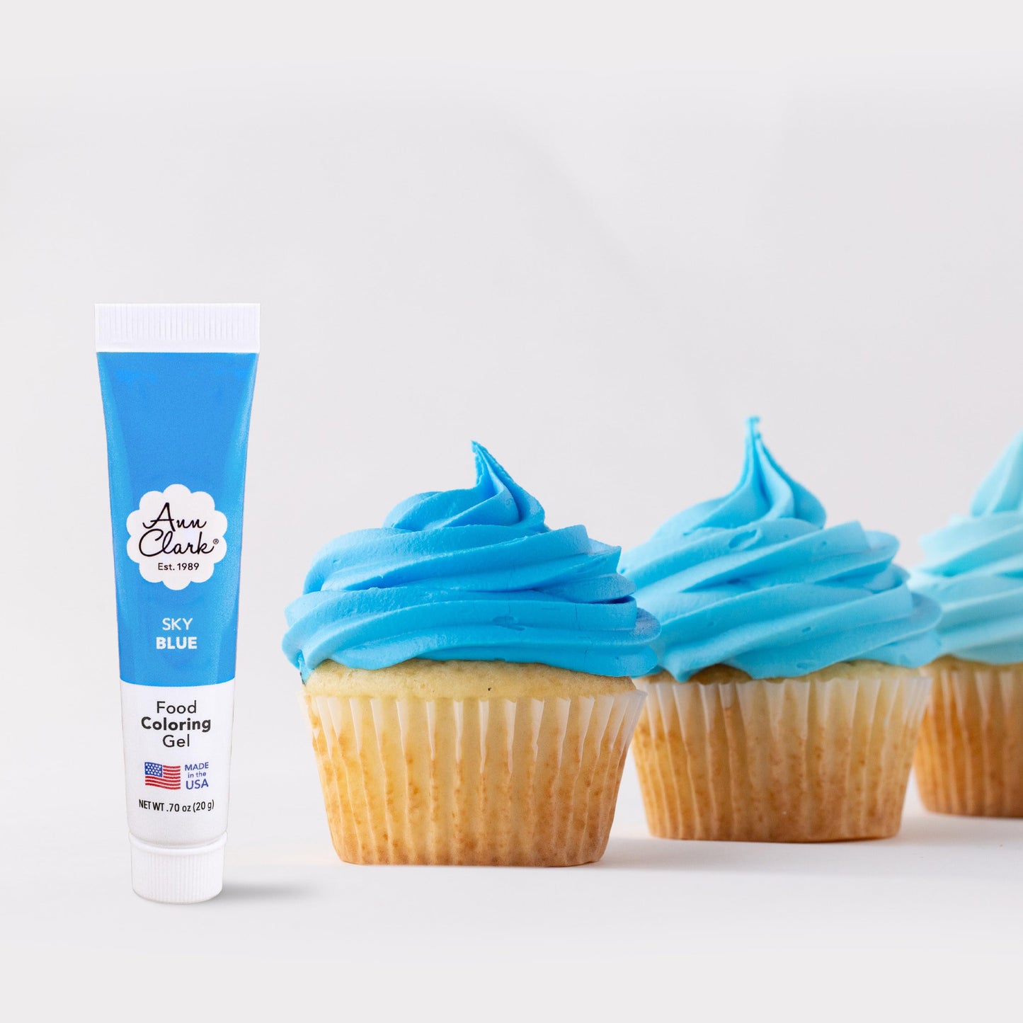 Ann Clark Sky Blue Food Coloring Gel .70 Oz. Professional Grade Made In Usa
