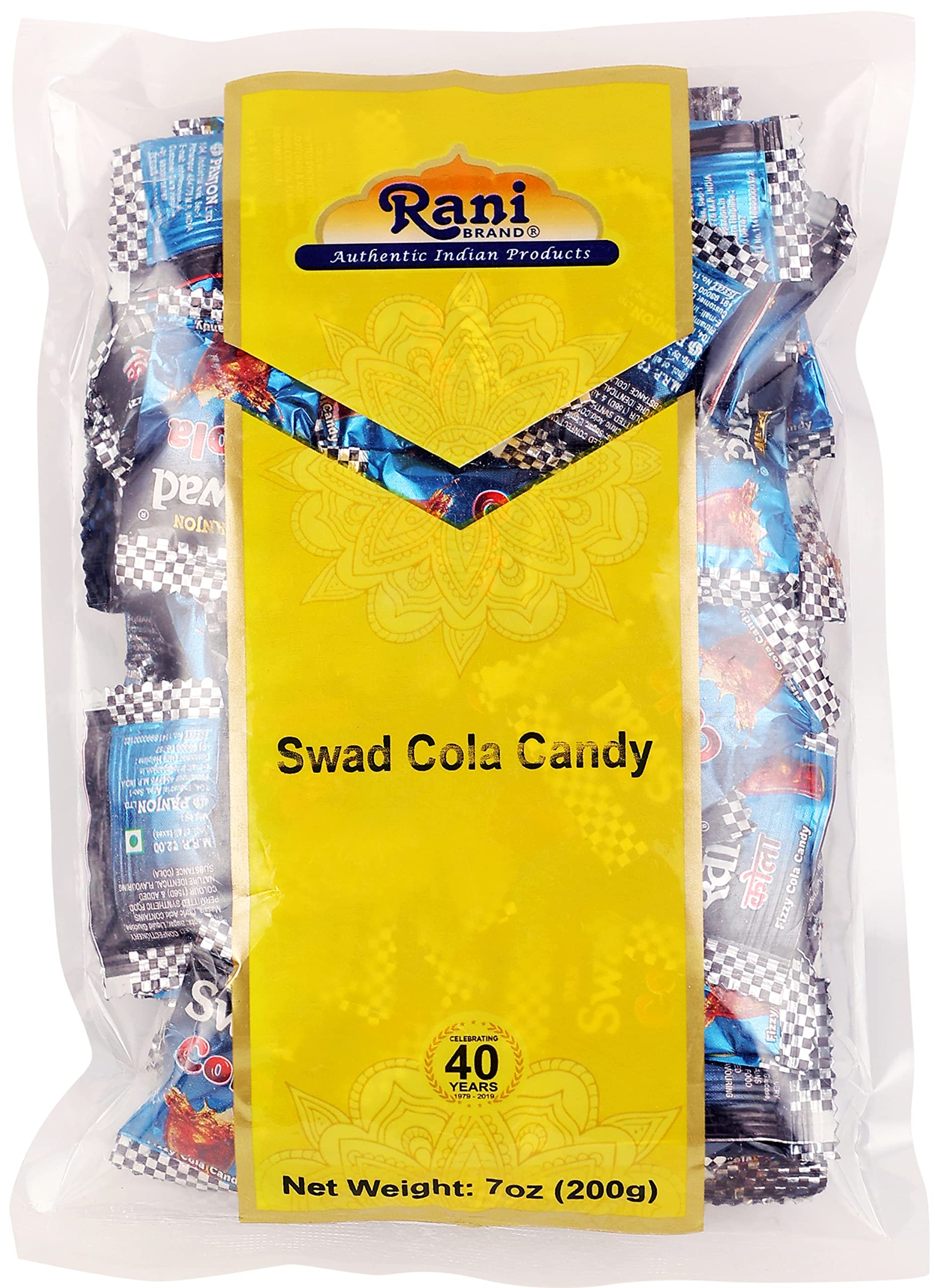 Rani Brand Cola Candy - Vegan, Gluten Friendly, NON-GMO, 7oz (200g) Individually Wrapped Indian Treats