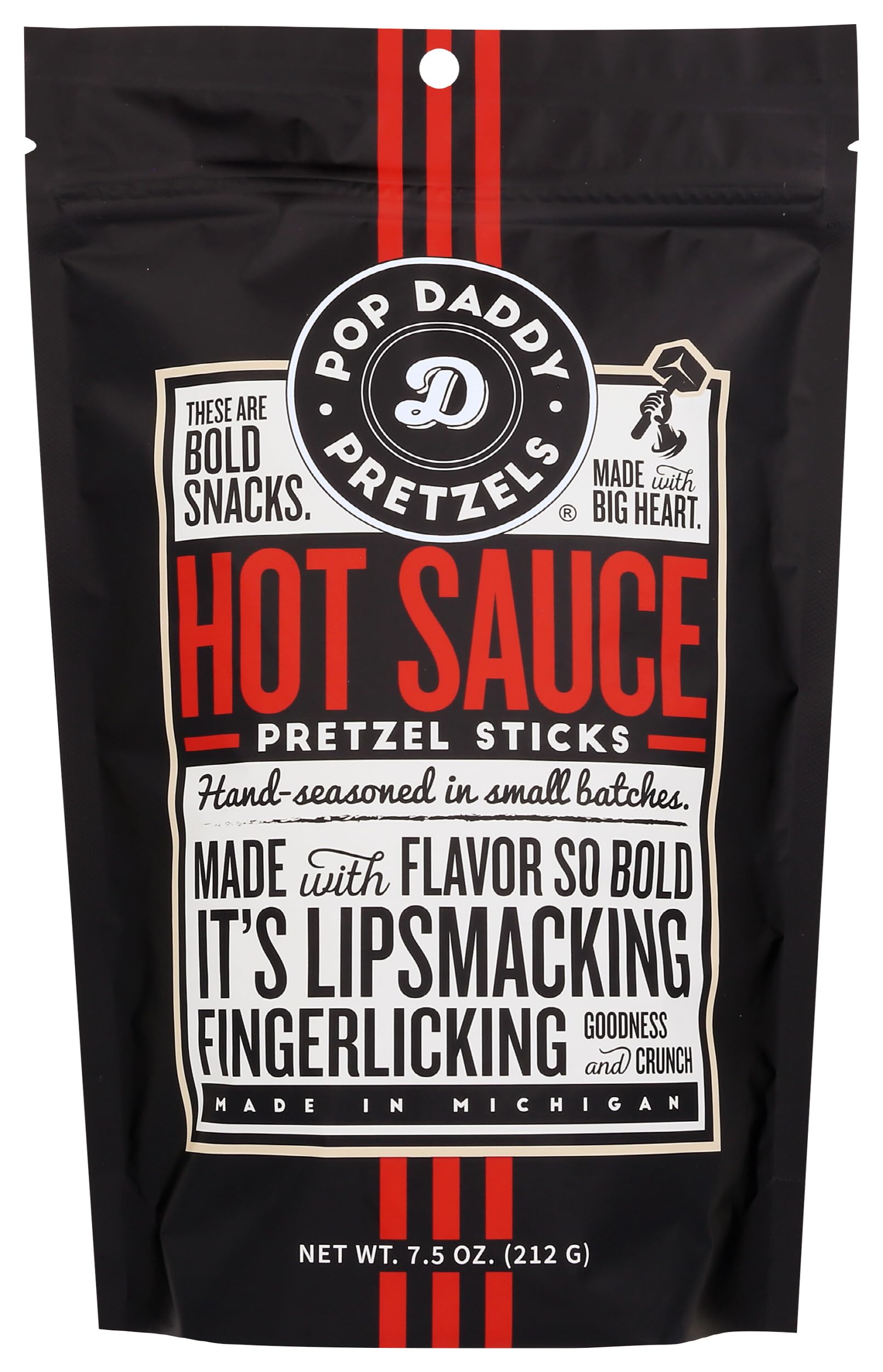 POP DADDY Hot Sauce Pretzel Sticks, 7.5 OZ