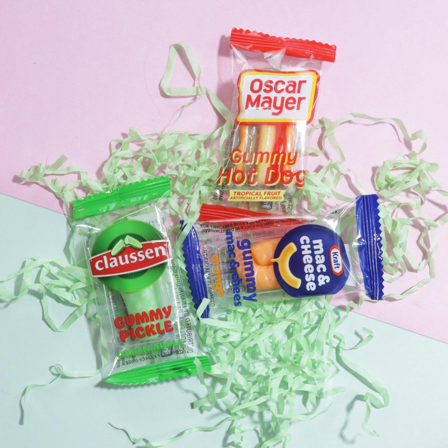 Sweetzo Jumbo Prefilled Easter Eggs, Pickle, Macaroni And Cheese, And Hot Dog Individually Wrapped Gummies, Basket Stuffer Candi
