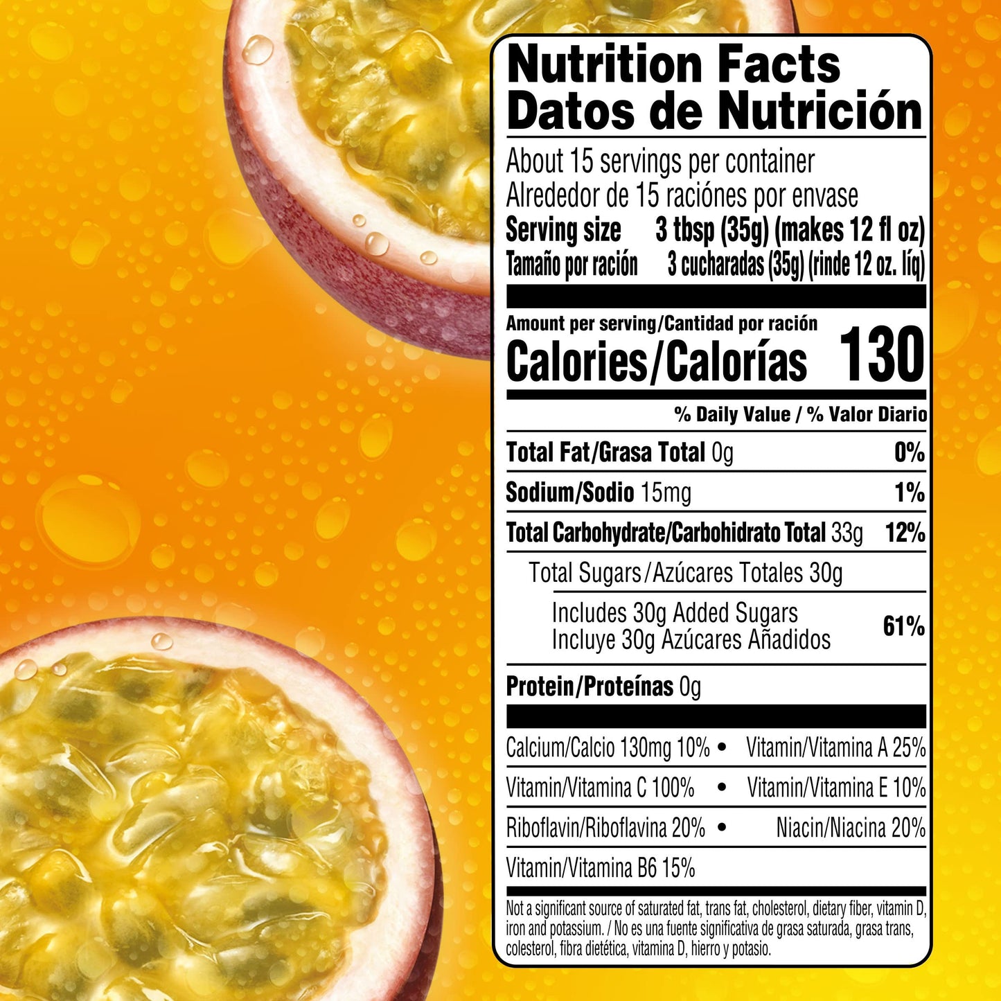 Tang Vitamins Passion Fruit Sweetened Powdered Drink Mix 1 Count 18 Oz Canister