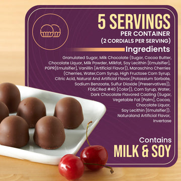 Queen Anne Chocolate Covered Cordial Cherries Variety Pack | 6.6 oz (Pack of 5) | 10 Piece Boxes | Whole Maraschino Cherry Creamy Filled Liquid Center | Holiday Party Chocolate Candy