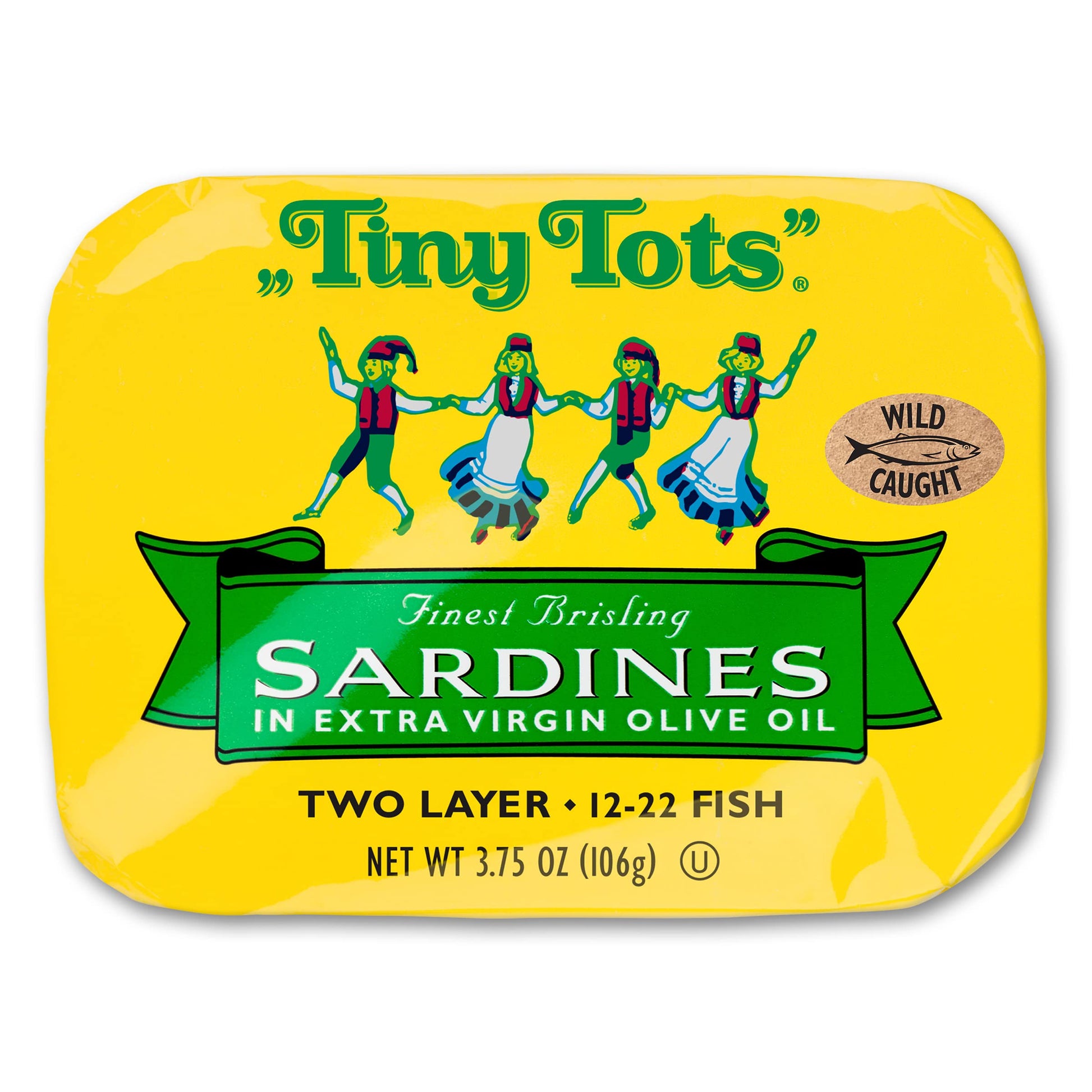 King Oscar Brisling Sardines in Extra Virgin Olive Oil, 3.75 Oz, Pack of 12