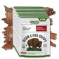 Grazly Plain Bison Liver Crisps - Grass Fed and Finished Bison Liver Chips - Thin and Crispy High Protein Snacks - Keto, Paleo, 