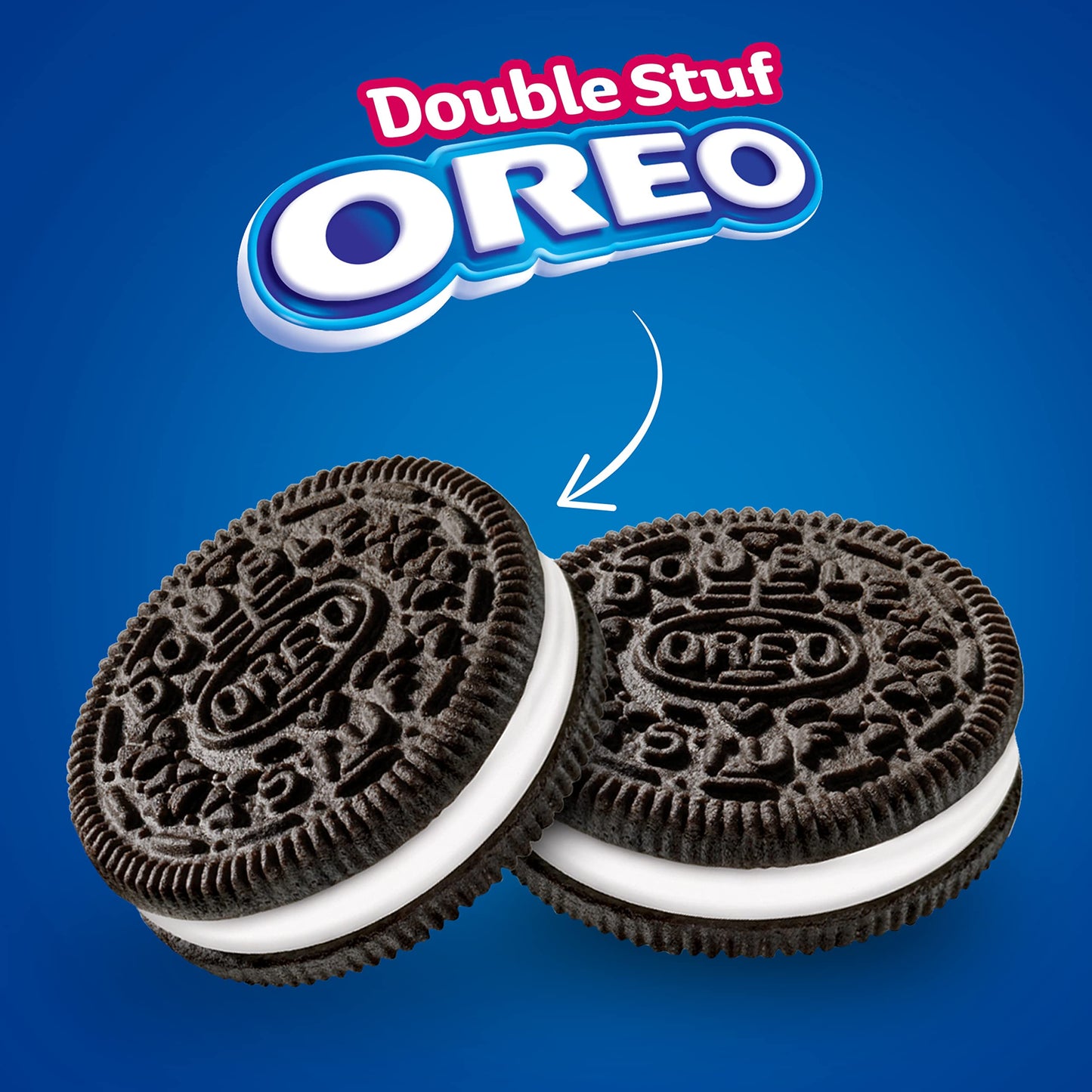 Oreo Double Stuf Chocolate Sandwich Cookies, King Size, 10 Snack Packs (8 Cookies Per Pack)