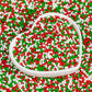 Christmas Nonpareils Sprinkles for Cake Decorating,130g White Red and Green Mini Pearls Mix,Edible Sugar Holiday sprinkle for Cu
