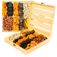 Anna And Sarah Gourmet Dried Fruit & Nuts In Wooden Gift Box Includes Strip Mango-Fancy Dates-Pear-Peach- Apricot-Dried Prune-Apricot-Oregon Hazelnut And California Pistachios Kosher-Halal For Christmas-Holiday For Mom-Dad-Boy-Girl Everyone