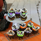 Gyufise 60Pcs Edible Halloween Bat Cupcake Toppers - Wafer Paper Picks For Baby Shower, Kids Theme Birthday Party Cake Decorations Supplies Multi