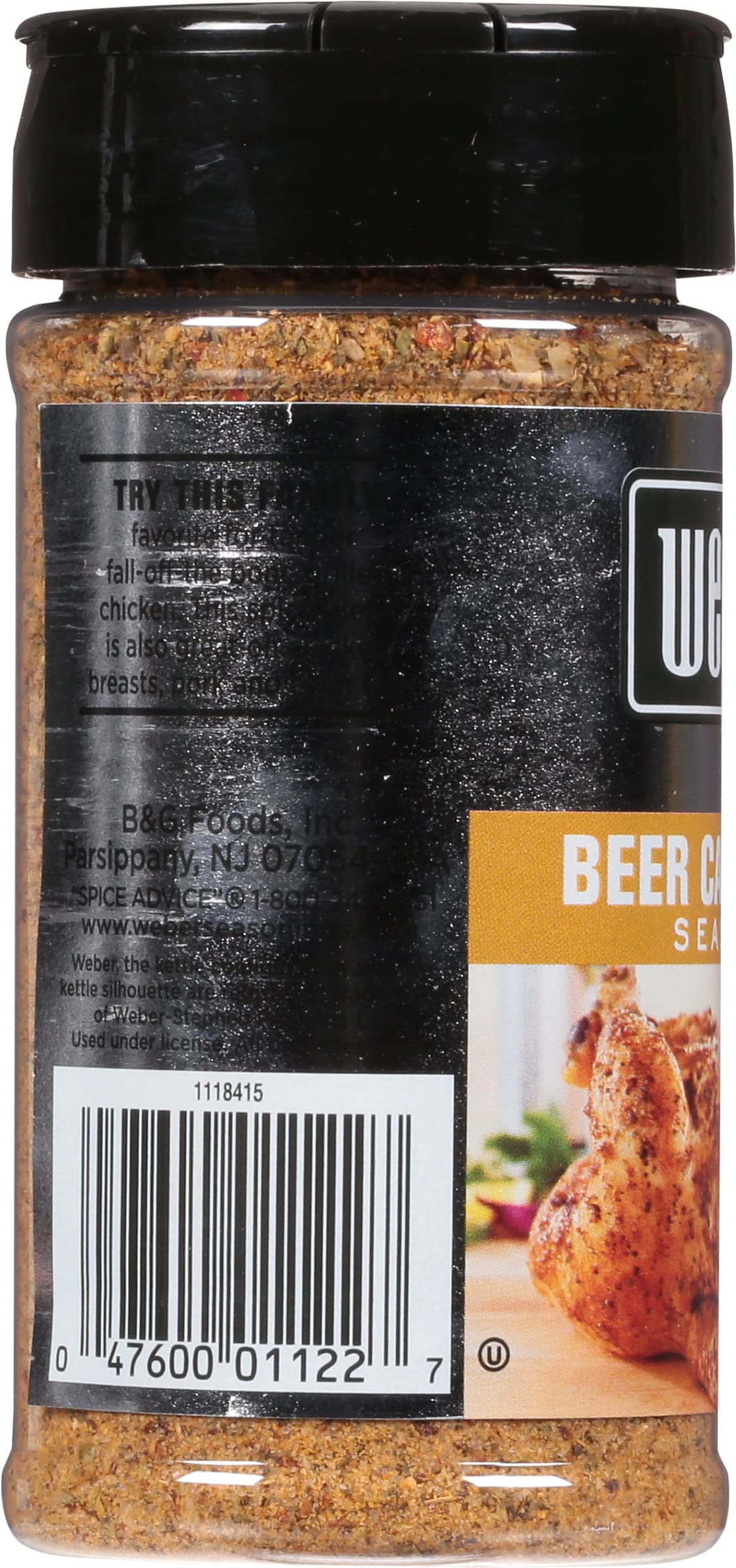 Weber malt-inspired Can Chicken Seasoning, 5.5 oz, Model 2011053, Ideal for Grilling
