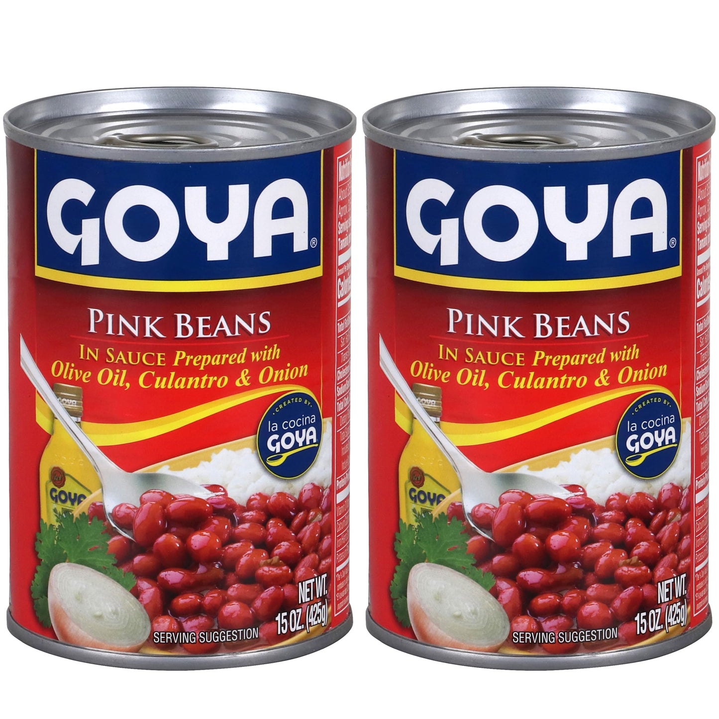 Goya Foods Pink Beans in Sauce, 15-Ounce (Pack of 2)