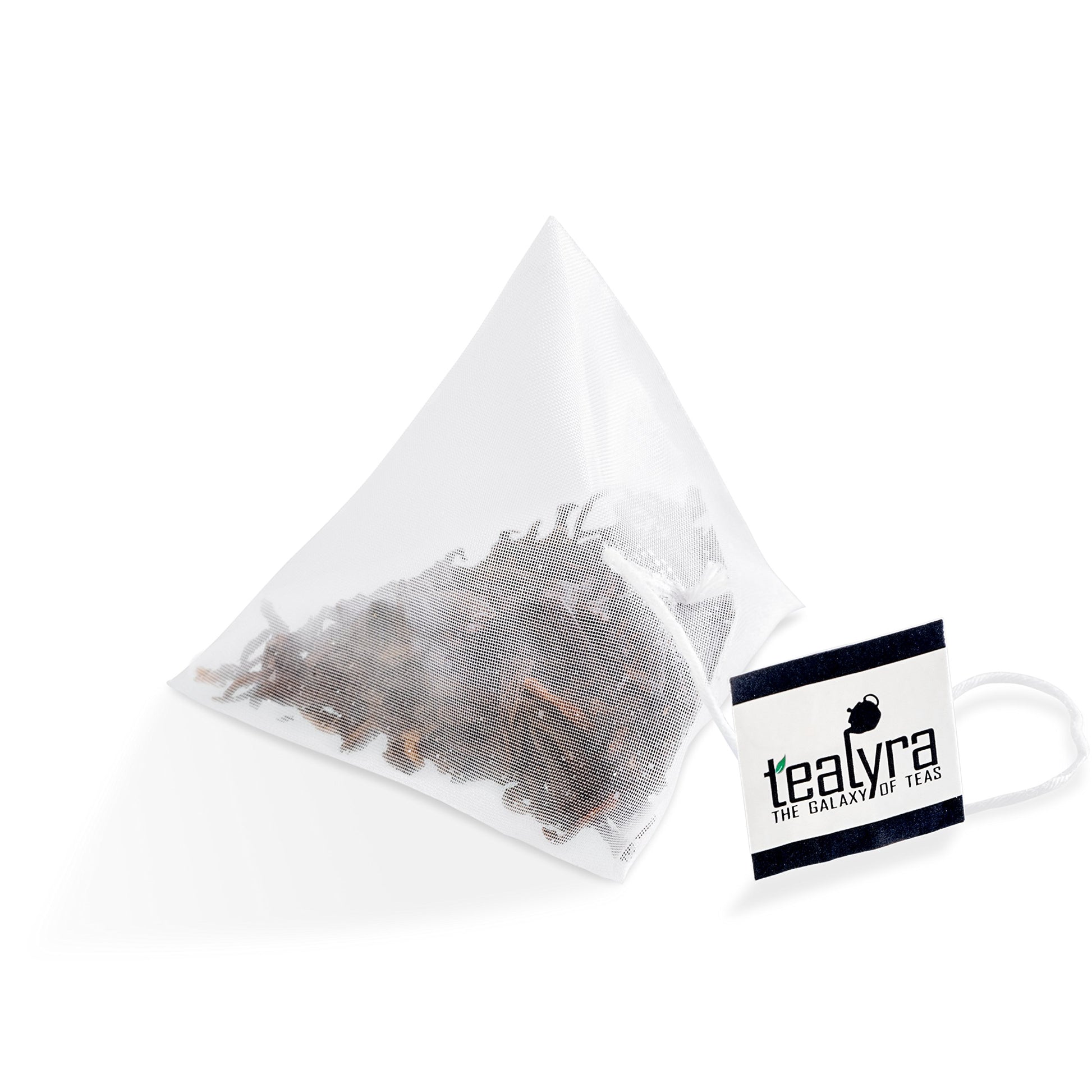 Tealyra Puerh Tea Bags - 100% Natural Bold Loose Leaf - 25 Pyramid Sachets