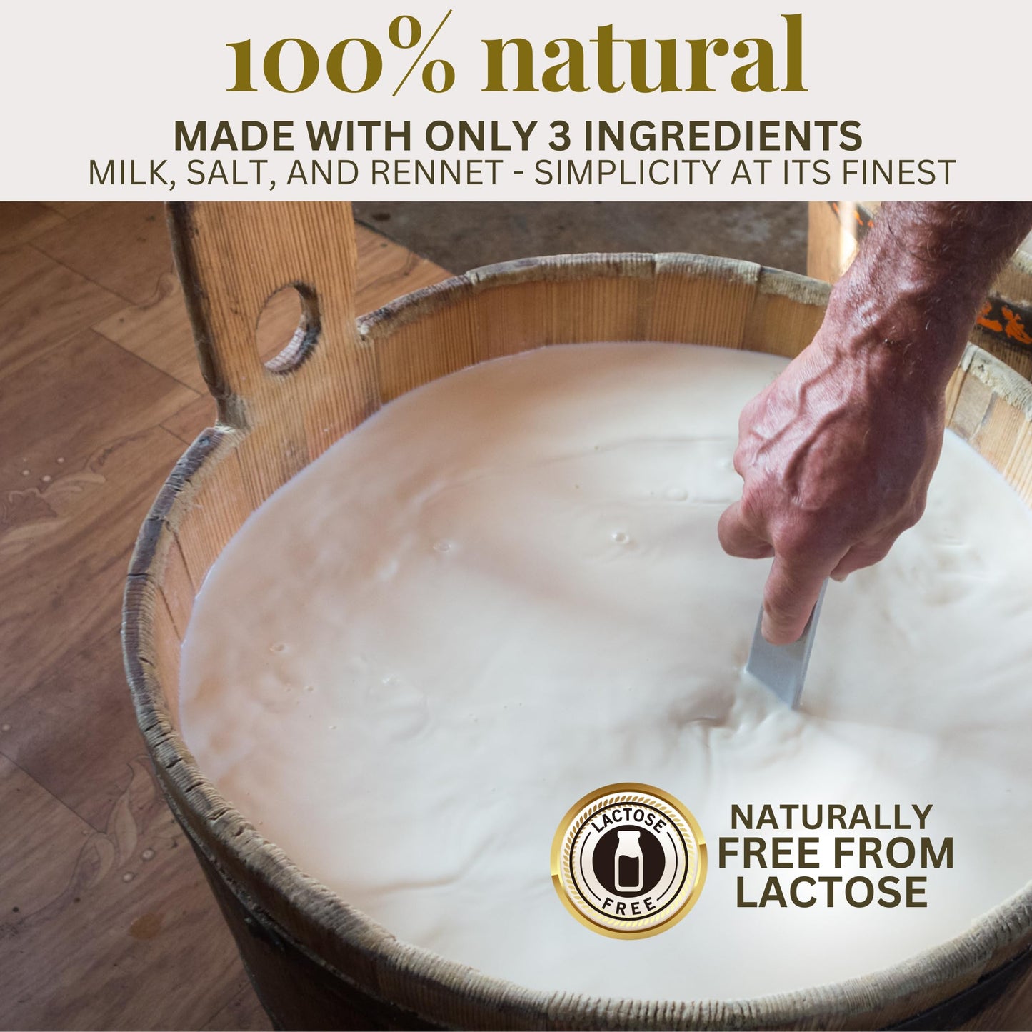 Latteria Soresina Parmesan Cheese Block, Parmigiano Reggiano DOP, 20 lb (¼ Wheel), 24 Months Aged, Imported from Italy