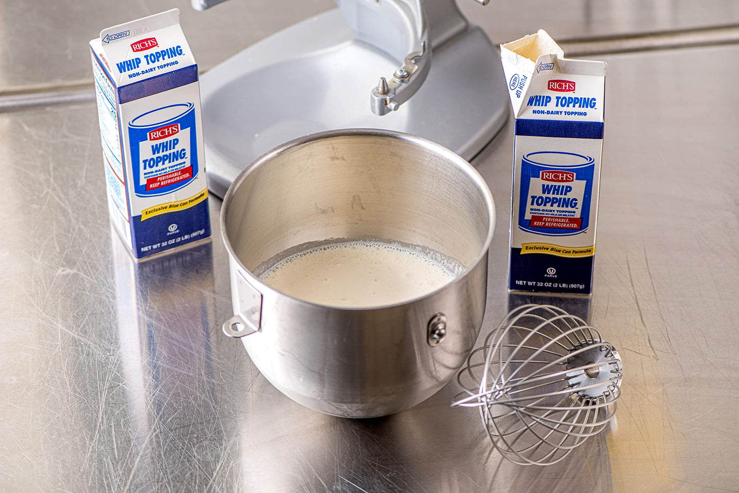 Richs Non-Dairy Whip Topping - Liquid Whip Topping, Thaw, Pour & Whip, great Dessert Filling, 2lb Cartons, 12 Pack