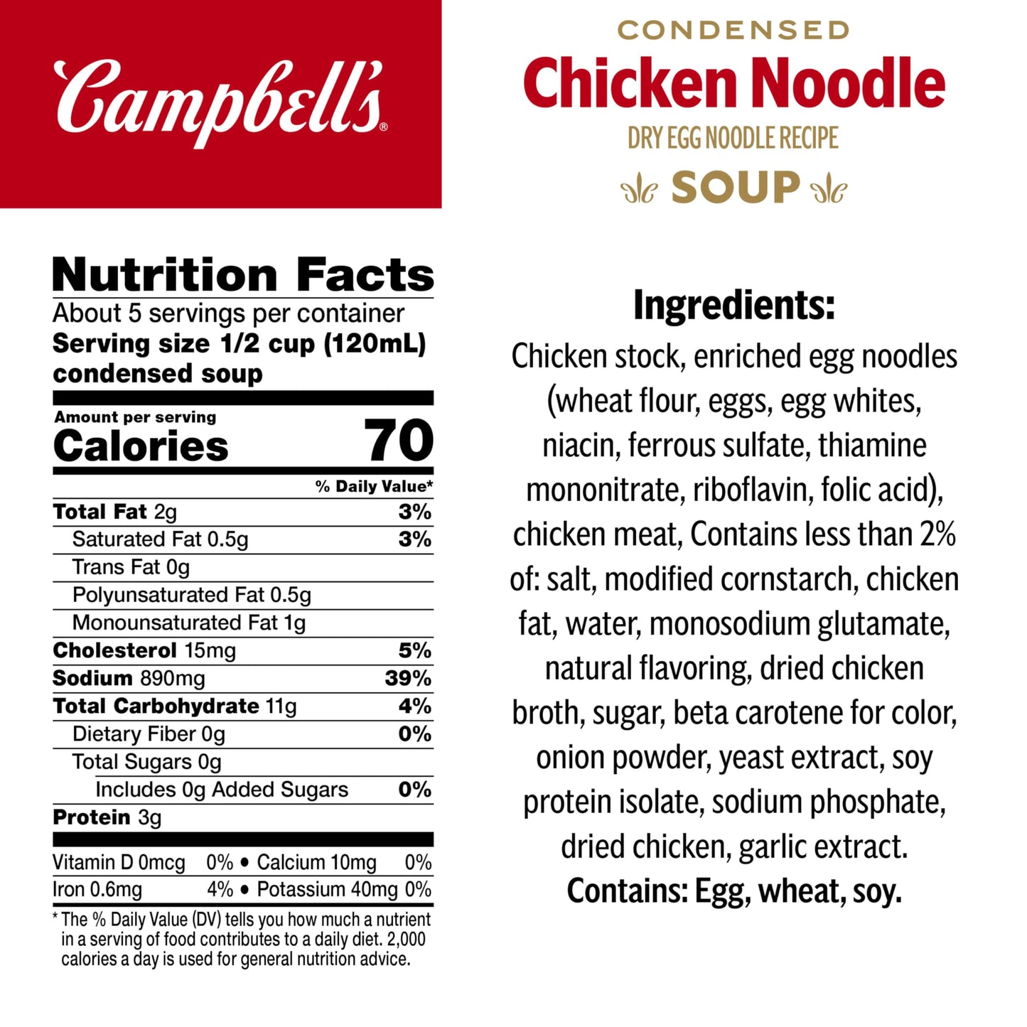 Campbells Condensed Family Size Chicken Noodle Soup  22.4 oz. Can