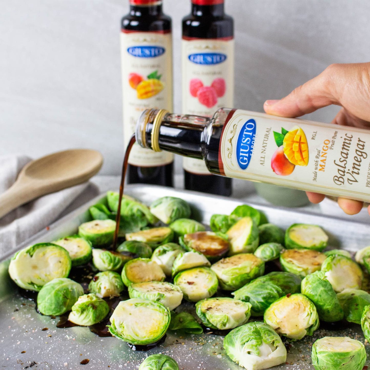 Giusto Sapore Mango Balsamic Vinegar - All Natural, Imported from Italy - 8.5oz